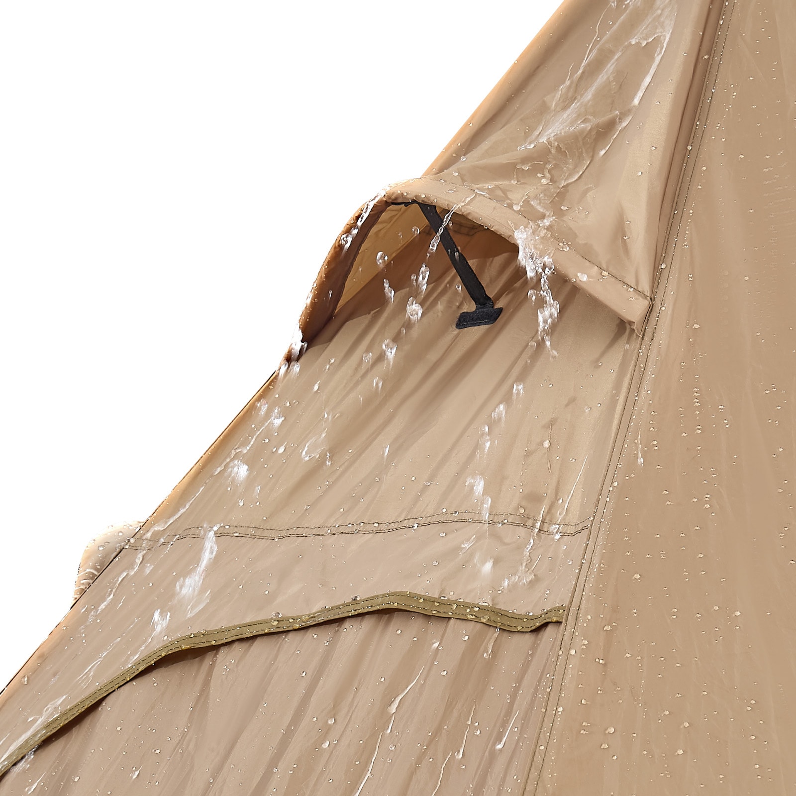 Winter Tipi Camping Tent For 4-6 Persons With Stove Jack Waterproof_voghion.com